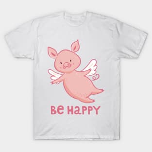 Lovely cartoon hand drawn piggy T-Shirt